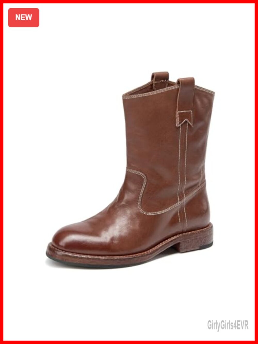 Suede Leather Mid Calf Boots Slip-On Wide Calf Slouch Boots